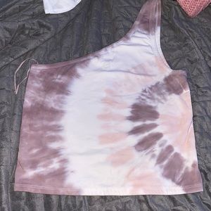 american eagle one shoulder top size L